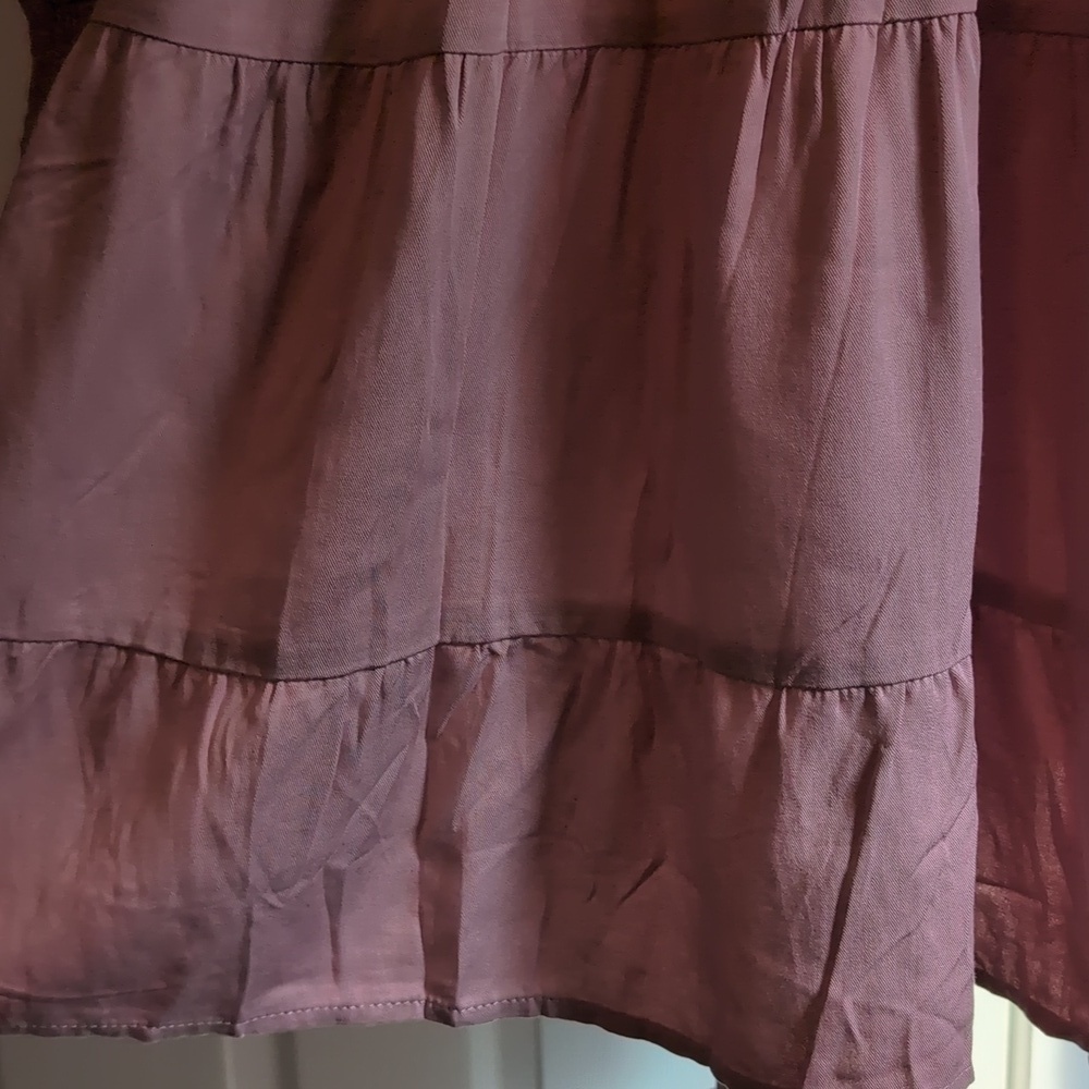 Merokeety Pink Long Sleeve High Waisted Flowy Boho Mini Dress NWT - Picture 8 of 9
